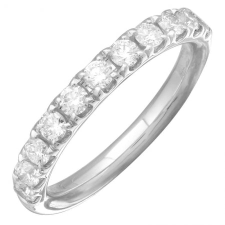 14K White Gold Diamond Ring — Size 6.5