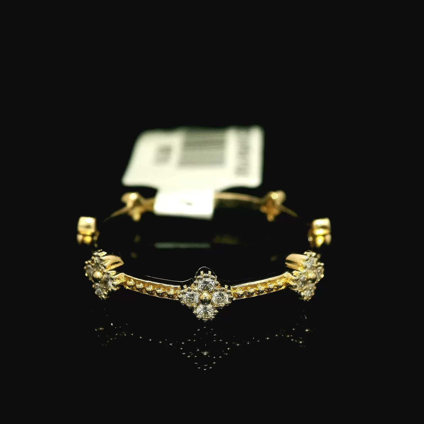 Yellow Gold Diamond Floral Band