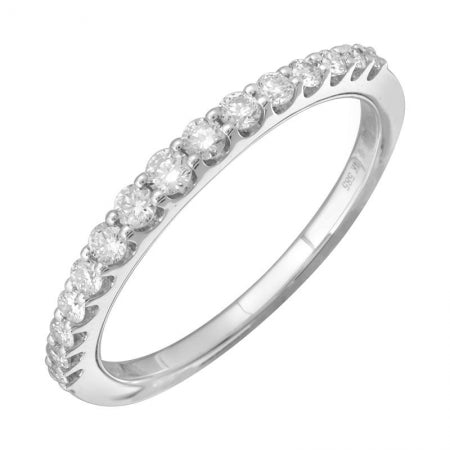 14K White Gold Diamond Ring — Size 6.5