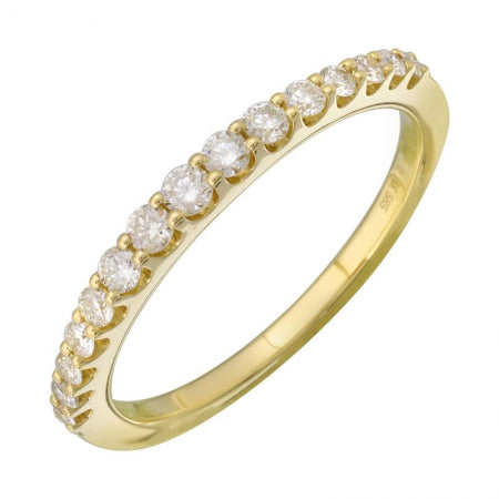 14K Yellow Gold Diamond Ring — Size 6.5