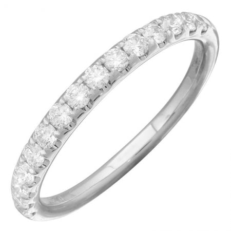 14K White Gold Diamond Ring — Size 6.5