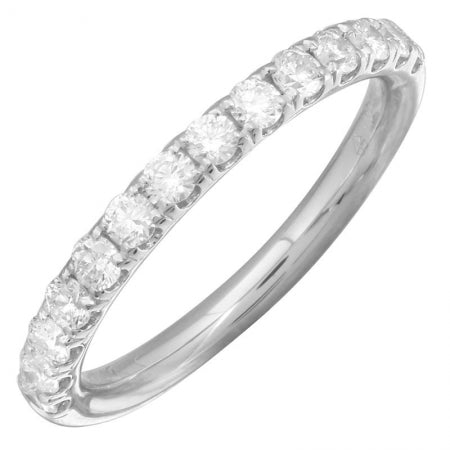 14K White Gold Diamond Ring — Size 6.5