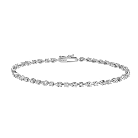 14K White Gold Diamond Tennis Bracelet