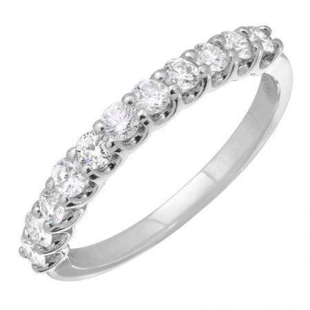14K White Gold Diamond Ring — Size 6.5