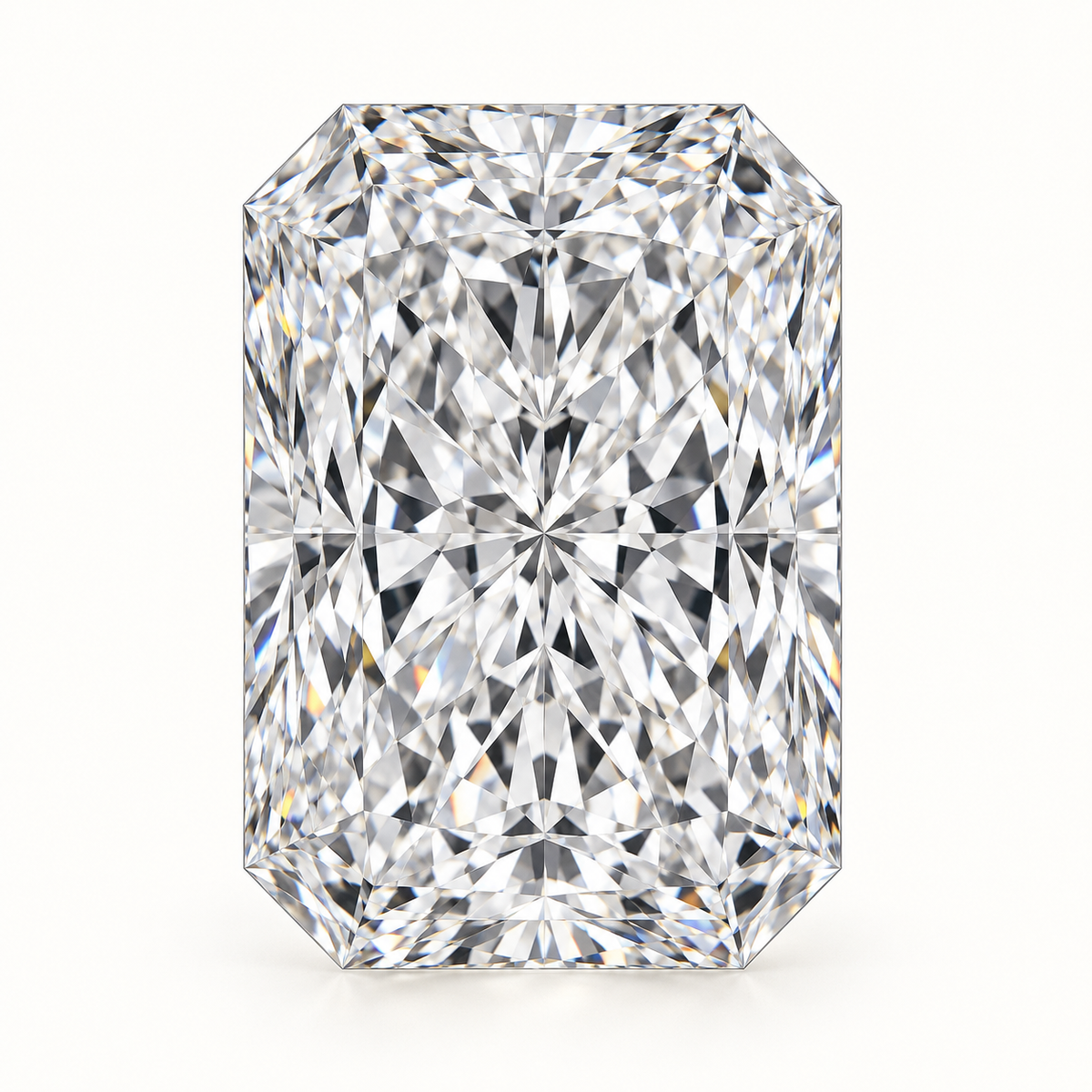 Representative Radiant diamond illustration; not a photograph of the actual stone