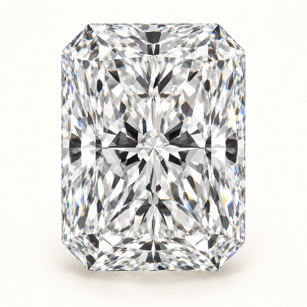Representative Radiant diamond illustration; not a photograph of the actual stone