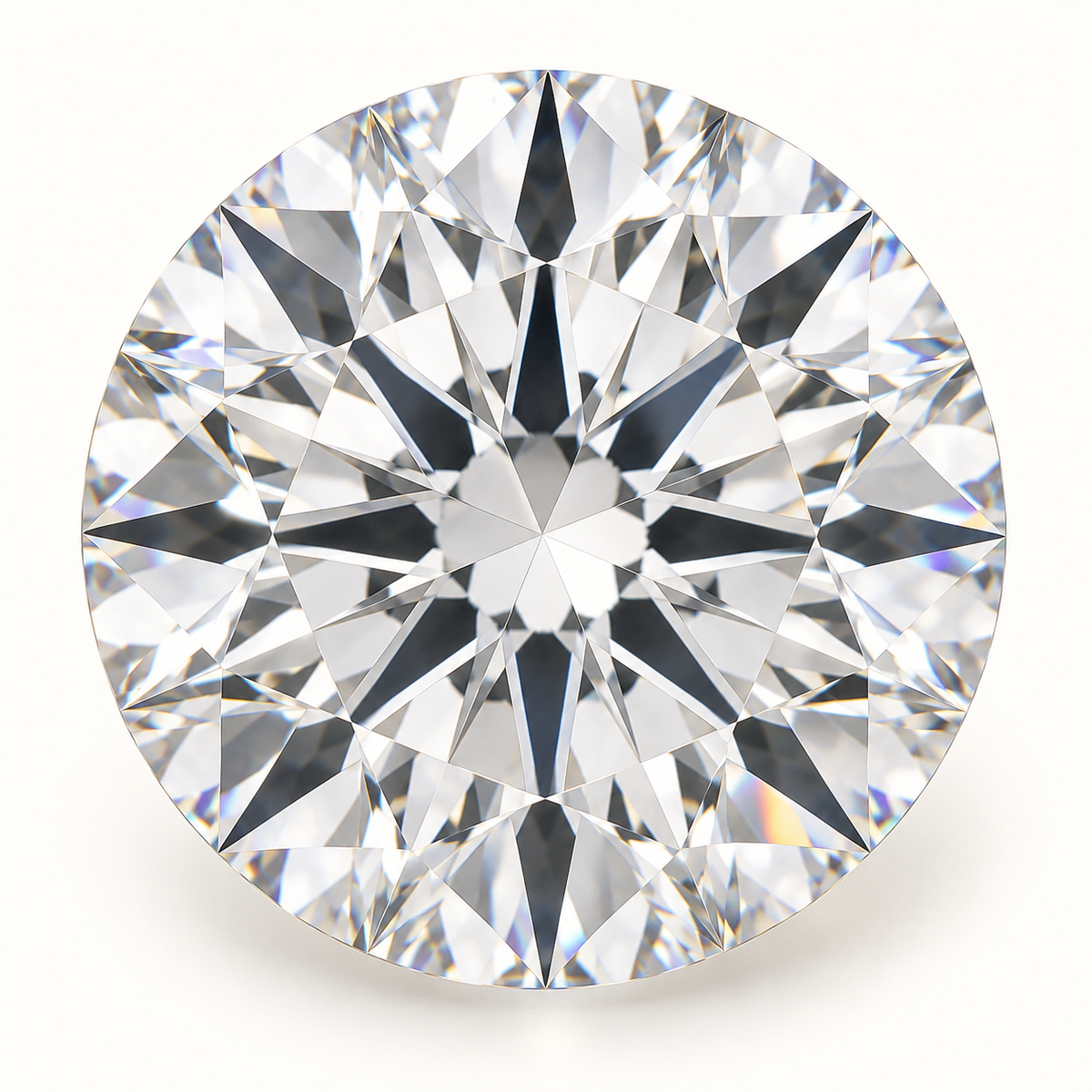 Representative Round diamond illustration; not a photograph of the actual stone