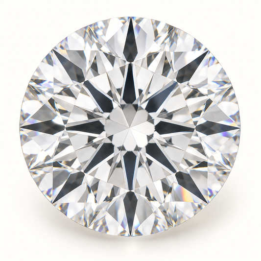 Representative Round diamond illustration; not a photograph of the actual stone