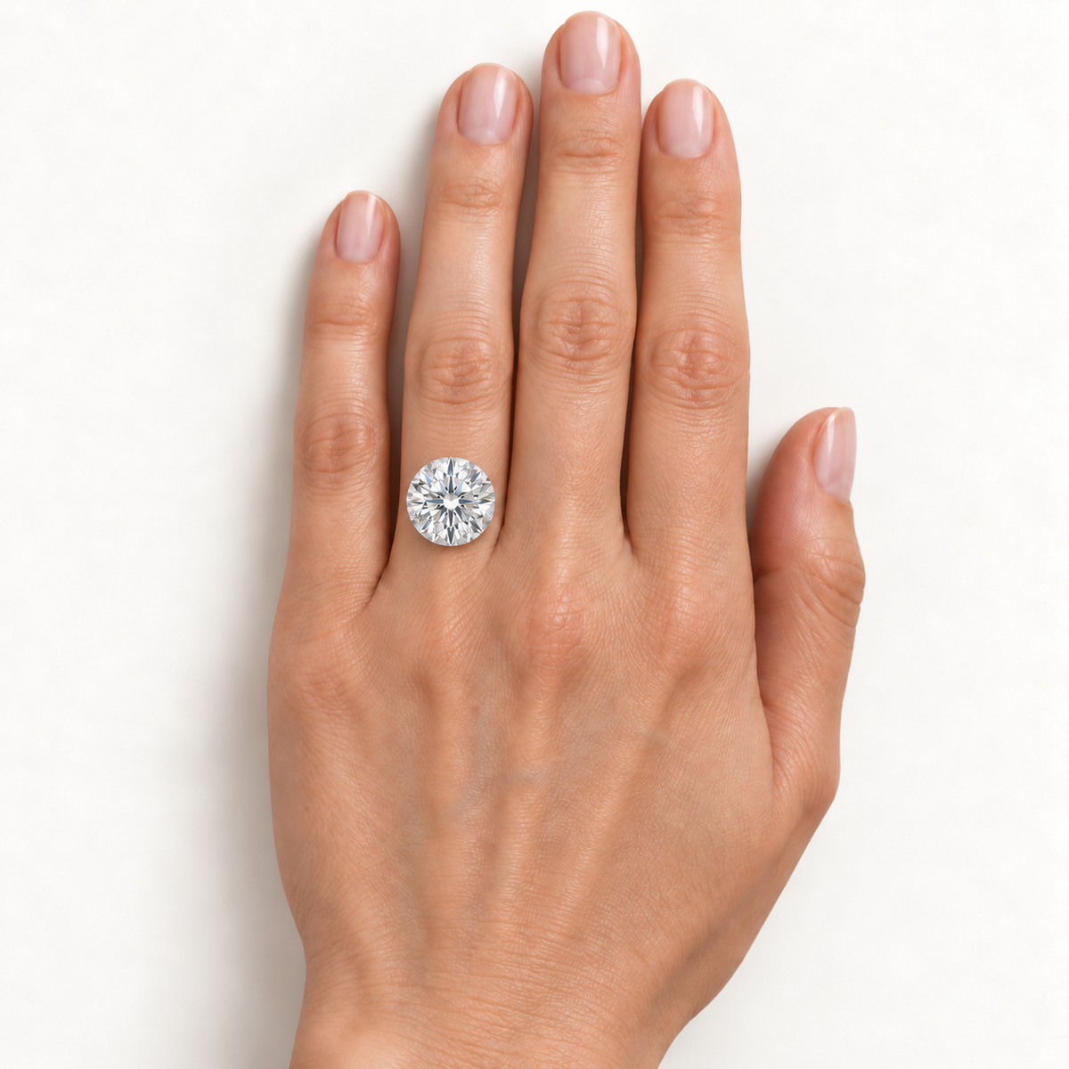 AI-generated on-hand size illustration; approximate scale, hand sizes vary