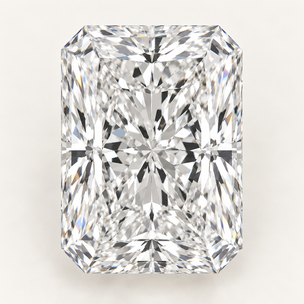 Representative Radiant diamond illustration; not a photograph of the actual stone