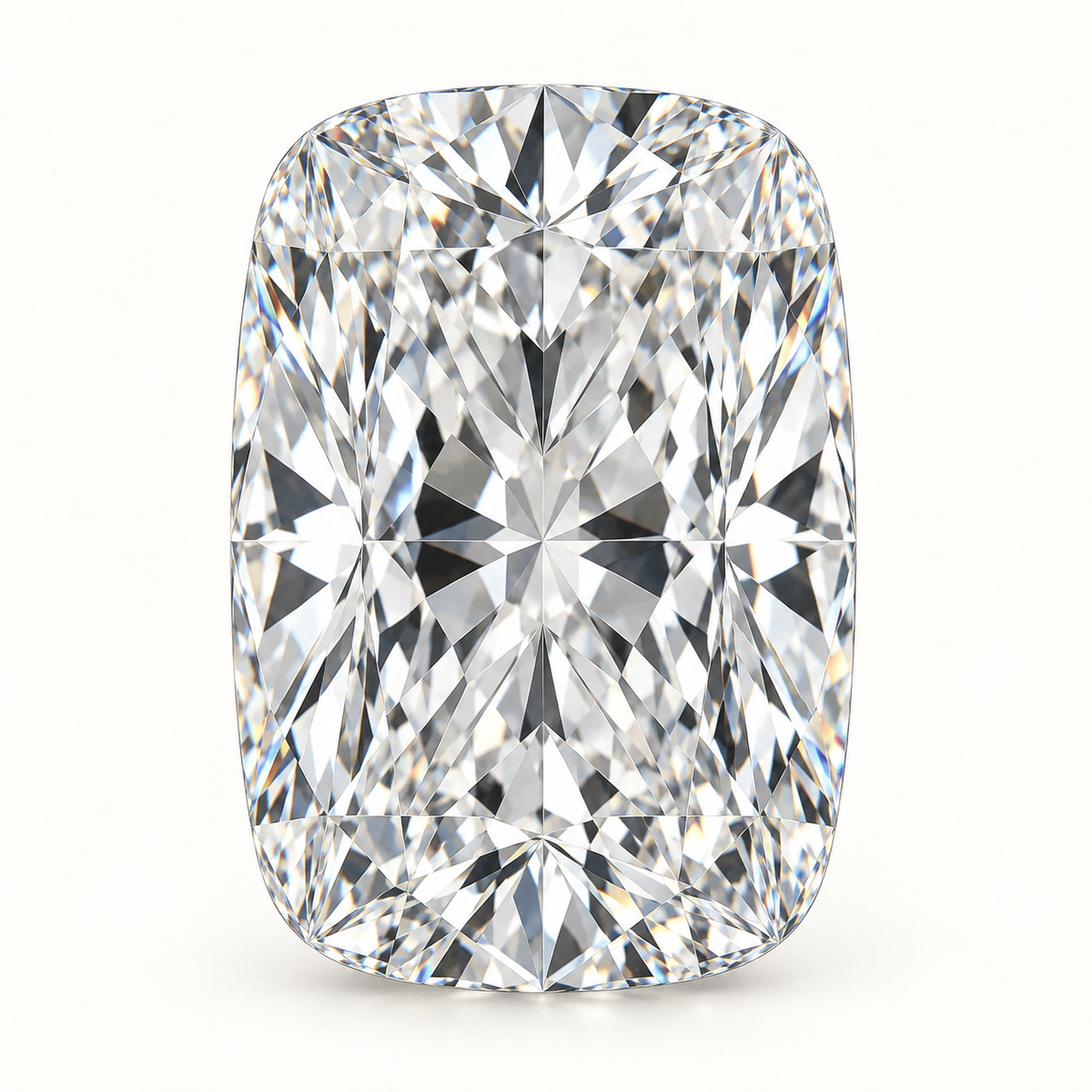 Representative Elongated Cushion diamond illustration; not a photograph of the actual stone