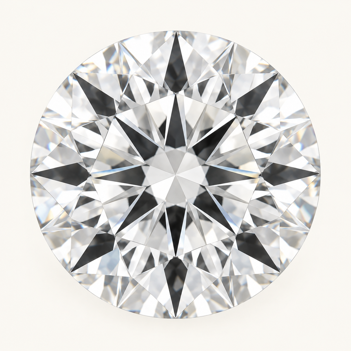 Representative Round diamond illustration; not a photograph of the actual stone