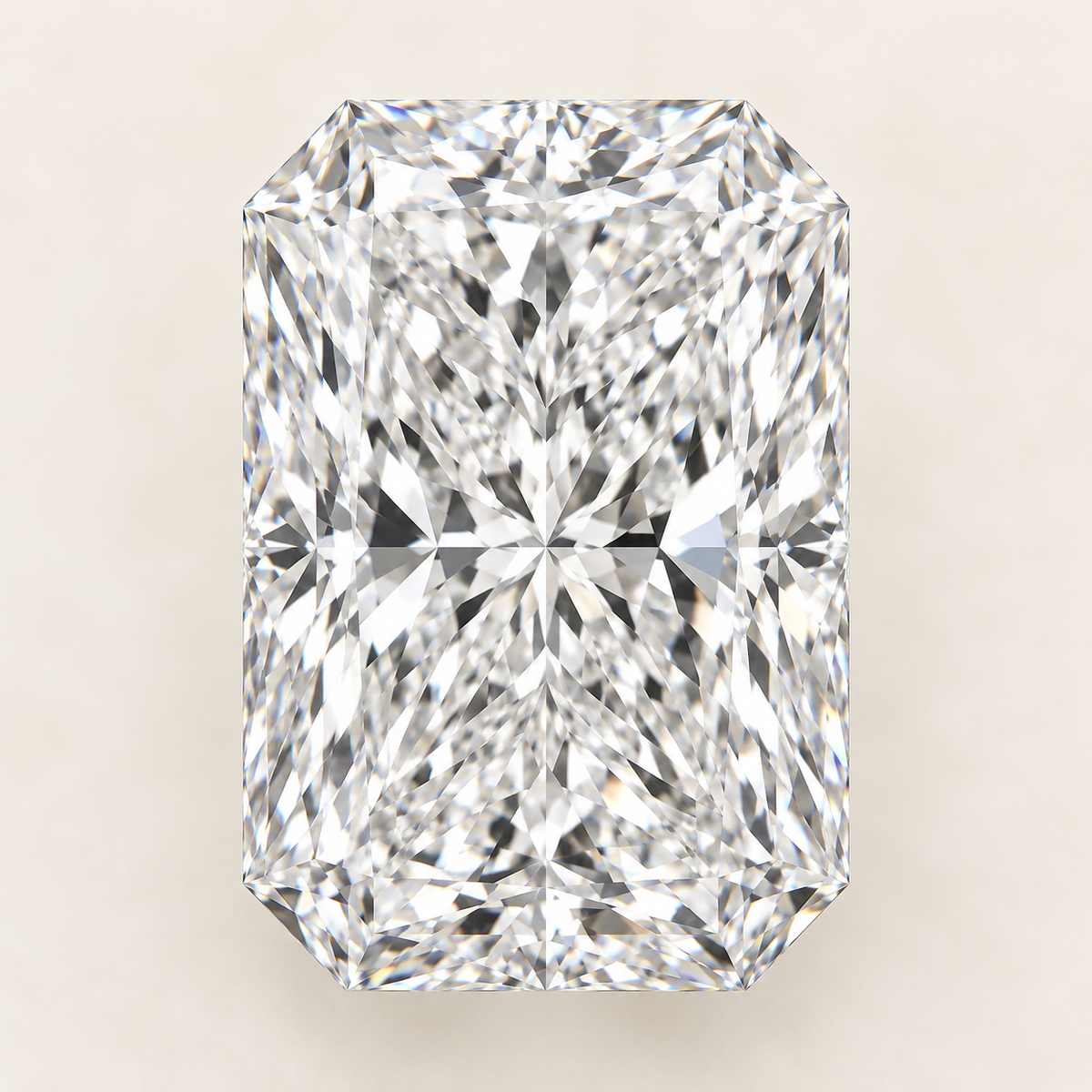 Representative Radiant diamond illustration; not a photograph of the actual stone