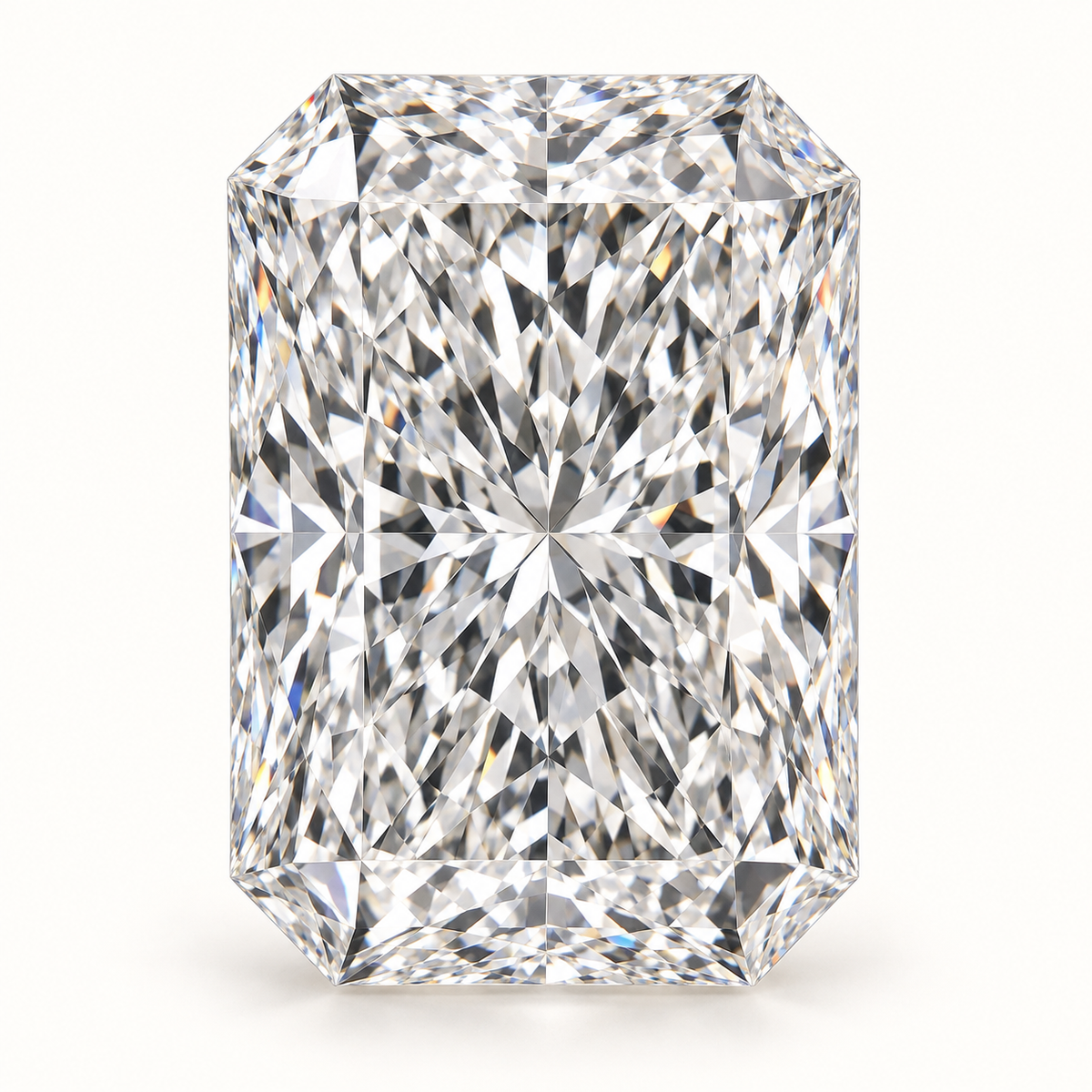 Representative Radiant diamond illustration; not a photograph of the actual stone