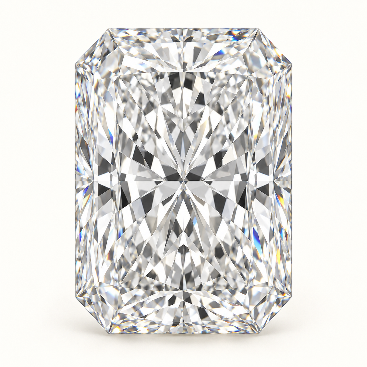 Representative Radiant diamond illustration; not a photograph of the actual stone