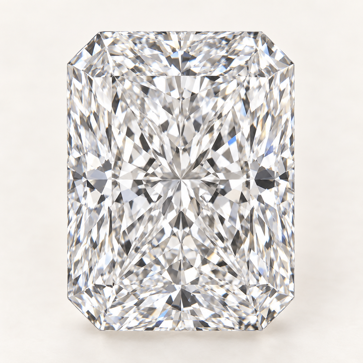 Representative Radiant diamond illustration; not a photograph of the actual stone