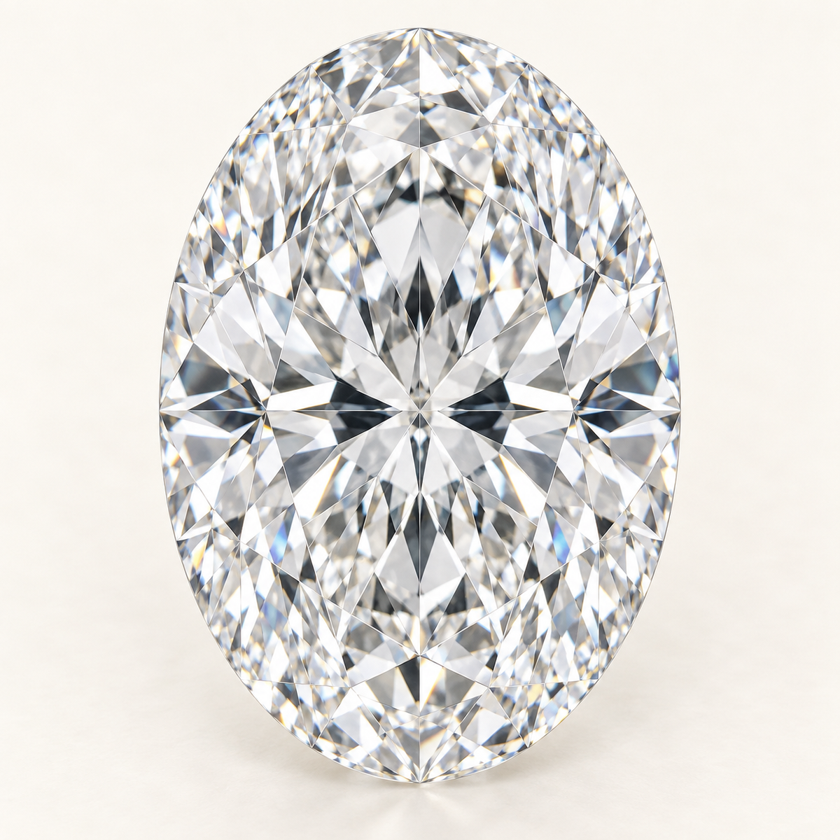 Representative Oval diamond illustration; not a photograph of the actual stone