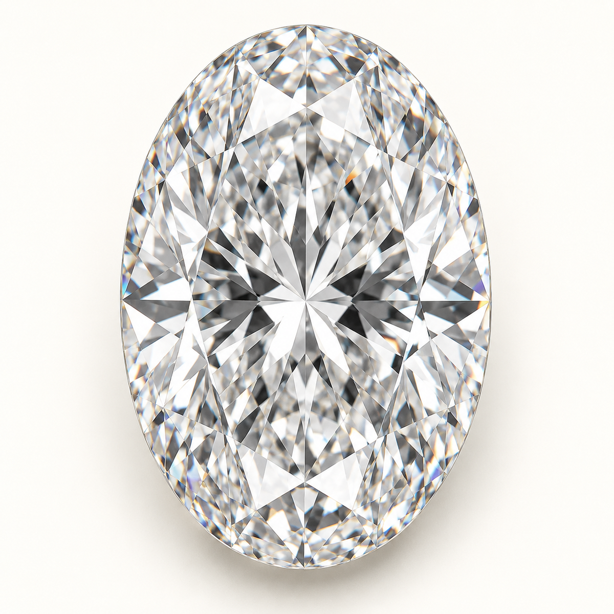 Representative Oval diamond illustration; not a photograph of the actual stone