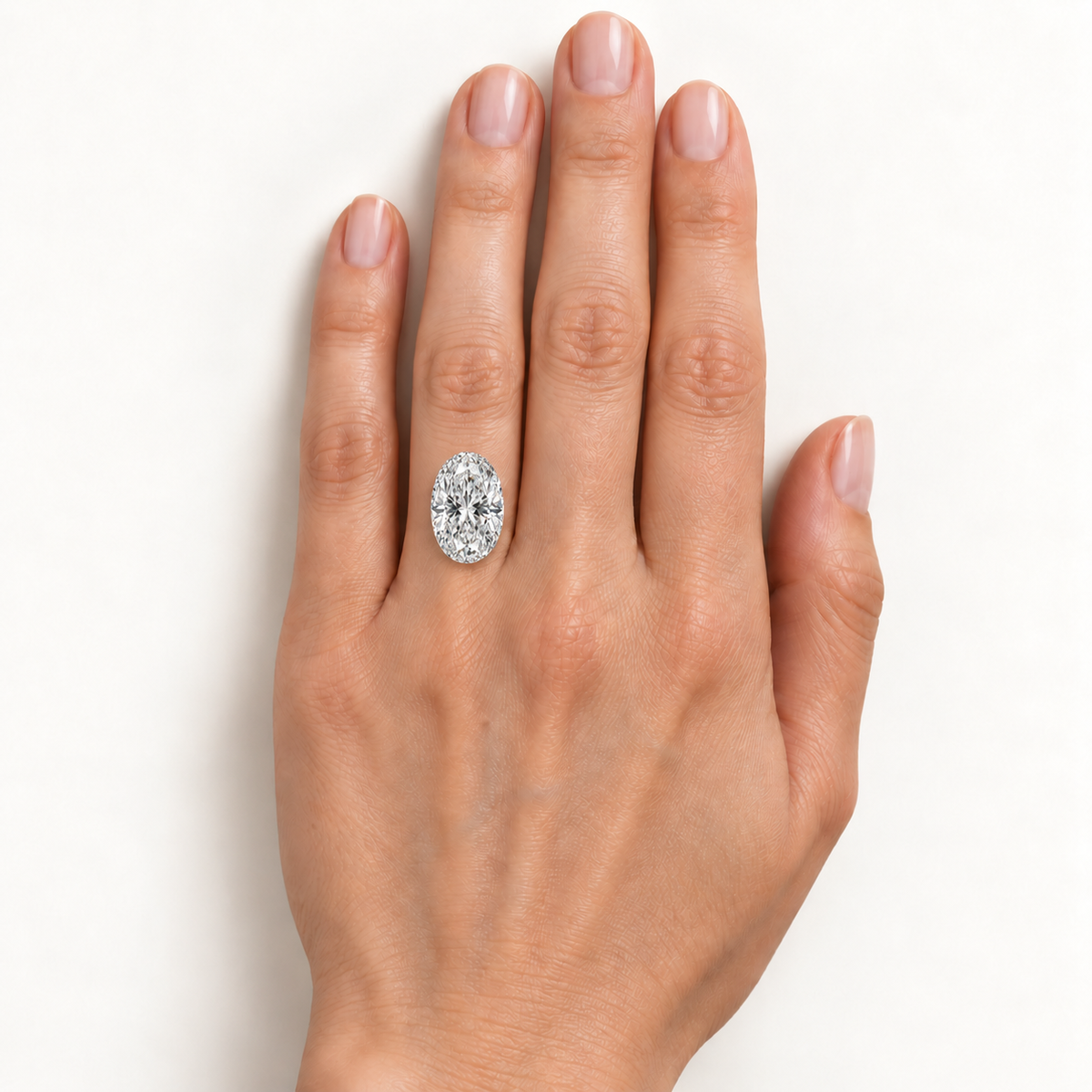 AI-generated on-hand size illustration; approximate scale, hand sizes vary