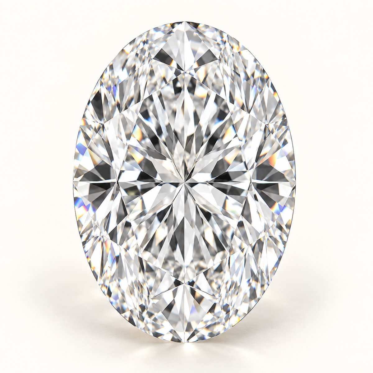 Representative Oval diamond illustration; not a photograph of the actual stone
