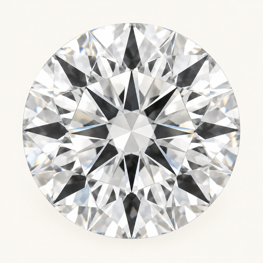 Representative Round diamond illustration; not a photograph of the actual stone